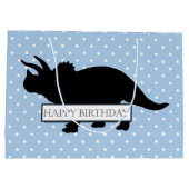 Dinosaur Blue Poker Motif Grand sac garçon (Dos)