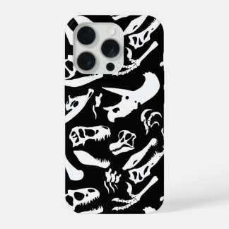 Dinosaur Bones (Black) iPhone 15 Pro Hoesje