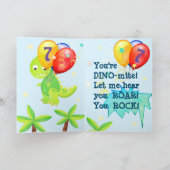 Dinosaur Bonne Carte d'Anniversaire Personnaliser (Intérieur)