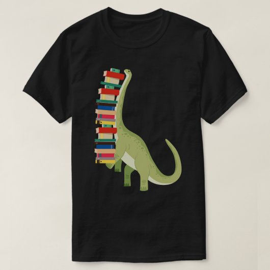 Dinosaur Books Reading T-shirt (Design voorkant)