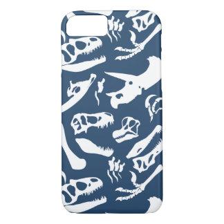 Dinosaur-Botten (blauw) iPhone 8/7 Hoesje