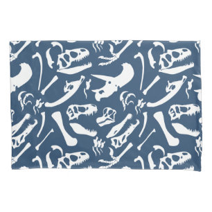 Dinosaur-Botten (blauw) Kussensloop