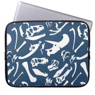 Dinosaur-Botten (blauw) Laptop Sleeve