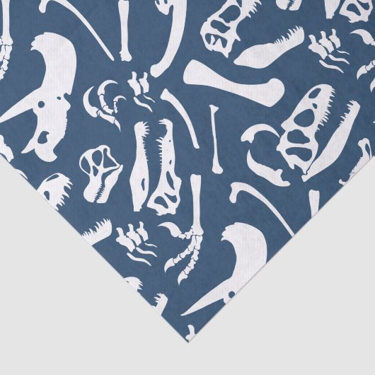 Dinosaur-Botten (blauw) Tissuepapier (Detail)