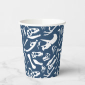 Dinosaur Botten (Blue Paper Cup) Papieren Bekers (Links)