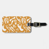 Dinosaur Botten (goud) Bagagelabel (Voorkant horizontaal)