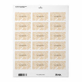 Dinosaur Botten (goud) Etiket (Full Sheet)
