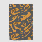 Dinosaur-Botten (grijs) Golfhanddoek (Voorkant)