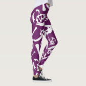 Dinosaur-Botten (Paars) Leggings (Rechts)