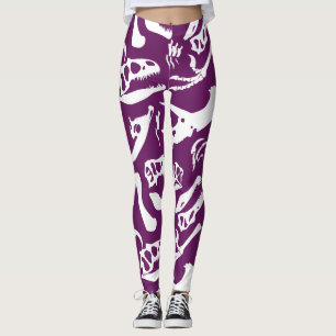 Dinosaur-Botten (Paars) Leggings