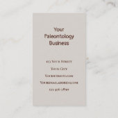 Dinosaur Botten Paleontoloog Prehistorische Design Visitekaartje (Achterkant)
