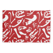 Dinosaur-Botten (rood) Kussensloop (Achterkant)