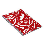 Dinosaur-Botten (rood) Notitieboek (Rechterzijde)
