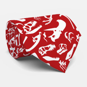 Dinosaur-Botten (rood) Stropdas