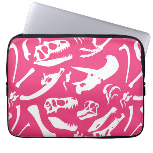 Dinosaur-Botten (roze) Laptop Sleeve