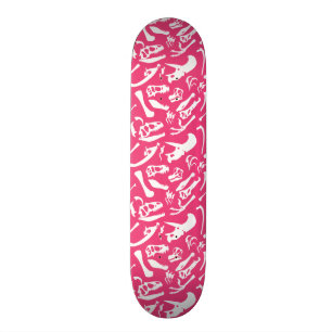 Dinosaur-Botten (roze) Skateboard