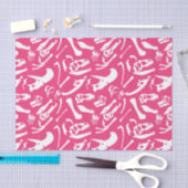 Dinosaur-Botten (roze) Tissuepapier (Craft)