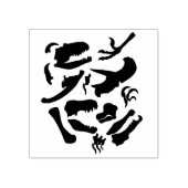 Dinosaur-Botten Rubberstempel (Afrduk)