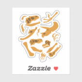 Dinosaur-Botten Sticker (Vel)