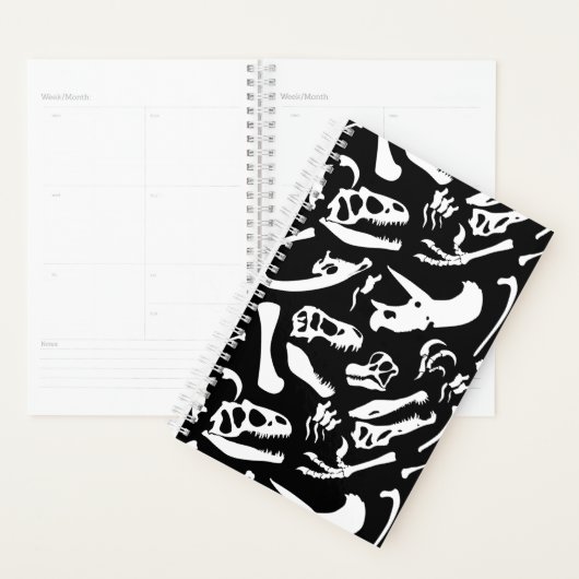 Dinosaur-Botten (zwart en wit) Planner (Display)