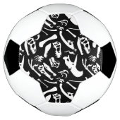 Dinosaur-Botten (zwart) Voetbal (Gedraaid)