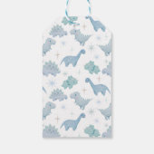 Dinosaur Boy Baby shower Favor Cadeaulabel (Achterkant)