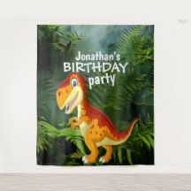 Dinosaur Boy BIRTHDAY Backdrop