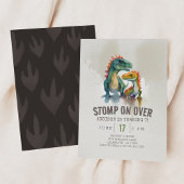 Dinosaur Boy Birthday Party Invitation Kaart