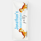 Dinosaur Boy Blue Banner (Verticaal)