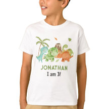 Dinosaur Boy Verjaardagstshirts - Bijpassend Kind 