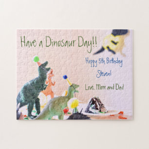 Dinosaur Boys Anniversaire Cadeau Jigsaw Puzzle