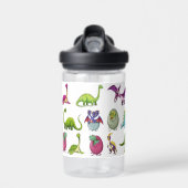Dinosaur Boys personaliseer naam Duurzaam Waterfles (Voorkant)