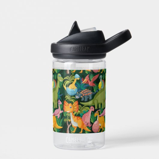 Dinosaur Boys personaliseer naam Duurzaam Waterfles (Links)