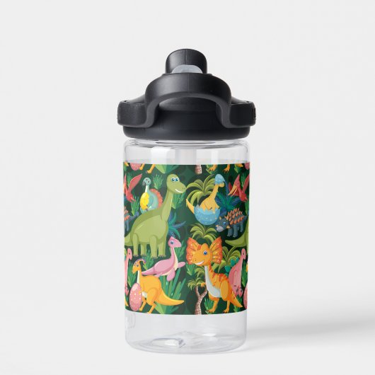 Dinosaur Boys personaliseer naam Duurzaam Waterfles (Achterkant)