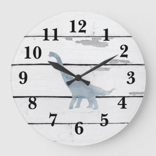 Dinosaur Brachiosaurus Decor Rustic Shiplap Large Grote Klok