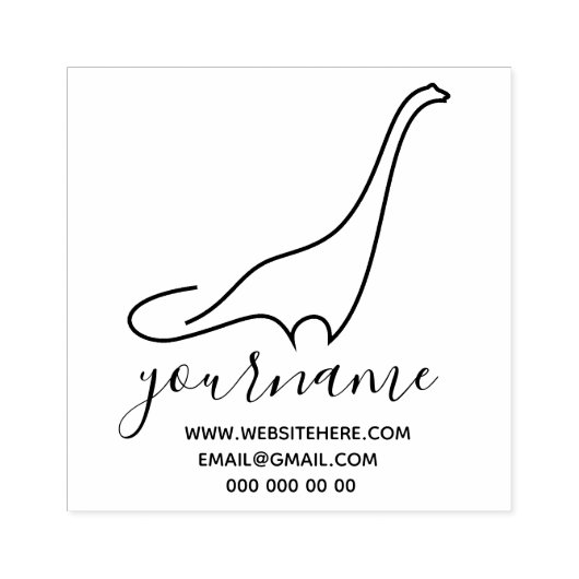 Dinosaur brachiosaurus rubberstempel (Afrduk)