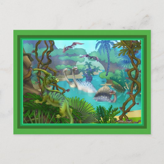 Dinosaur Briefkaart (Voorkant)