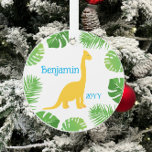 Dinosaur Brontosaurus jaune Keepsaké Noël<br><div class="desc">Dinosaur Brontosaurus jaune Tropical Keepsaké Noël * Des produits de coordination seront disponibles dans notre boutique. Contactez-nous si vous avez besoin que cette conception s'applique à un produit spécifique pour créer votre propre article de correspondance unique! Merci tellement pour voir un DoodleLulu par 2 juin conception de bogues!</div>
