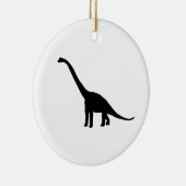 Dinosaur Brontosaurus Silhouette Keramisch Ornament (Rechts)