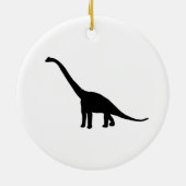 Dinosaur Brontosaurus Silhouette Keramisch Ornament (Achterkant)