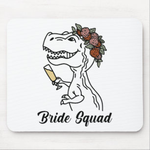 Dinosaur Bruids Squad Bruidsmeisje Bachelorette Fe Muismat