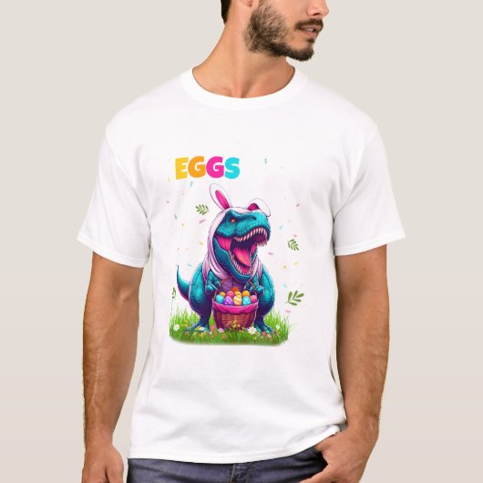 Dinosaur Bunny Trex Boys T-shirt (Voorkant)