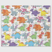  Dinosaur Cadeaupapier (Vlak)