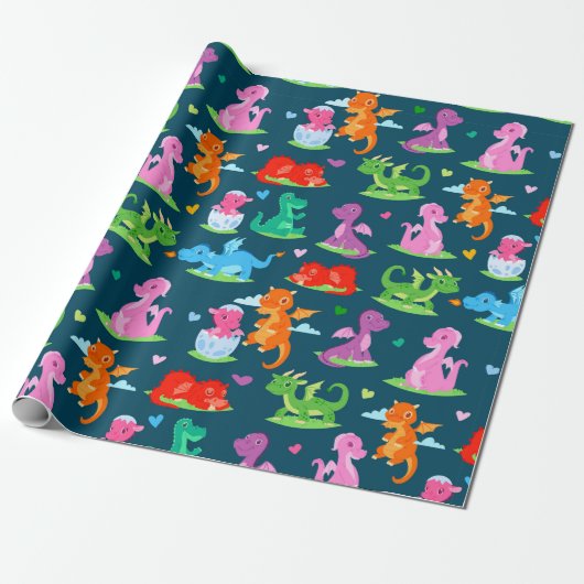 Dinosaur Cadeaupapier (Uitgerold)