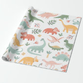 Dinosaur Cadeaupapier (Uitgerold)
