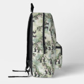 Dinosaur Camouflage Green Backpack Bedrukte Rugzak (Links)
