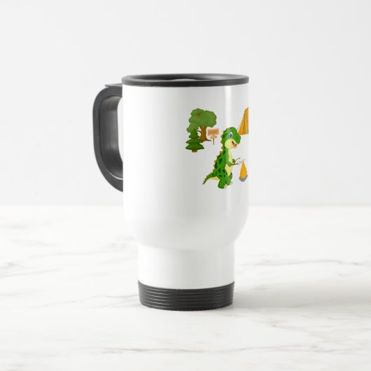 Dinosaur Camper Koffie en Reismokken Reisbeker (Voorkant links)