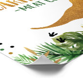 Dinosaur Carnivores Birthday Food Table Sign Poster (Hoek)