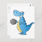 Dinosaur Cartoon Character Briefkaart (Voorkant / Achterkant)