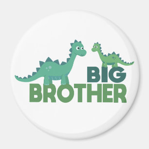 Dinosaur cartoon grote broertekst magneet